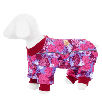 Yami-Yami одежда ВИА О. Комбинезон для собак на флисе с  рисунком цветы джек рассел терьер на девочку 37683 ал05ба 0,100 кг 37683
