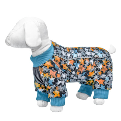Yami-Yami одежда ВИА Одежда - Комбинезон для собак на меху с бирюзовыми и оранжевыми звездами, L/3, 0,100 кг, 37668