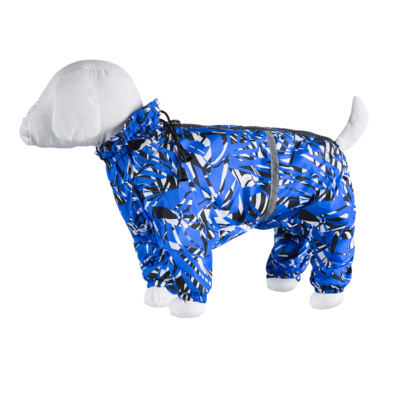 Yami-Yami одежда ВИА О. Дождевик для собак с рисунком пальмы синий китайская хохлатая 41691 ал05ба 0,100 кг 41691