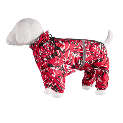 Yami-Yami одежда ВИА О. Дождевик для собак с рисунком пальмы розовый джек рассел терьер на девочку 41694 ал05ба 0,100 кг 41694