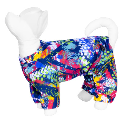 Yami-Yami одежда ВИА Дождевик для собаки с рисунком «Абстракция» синий размер XL (спинка 32.5 см) лн26ос 0,088 кг 51627