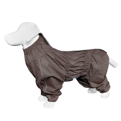 Yami-Yami одежда Дождевик для собак коричневый на гладкой подкладке Стаффордширский терьер (спинка 52-54 см) лн26ос 0,380 кг 55735