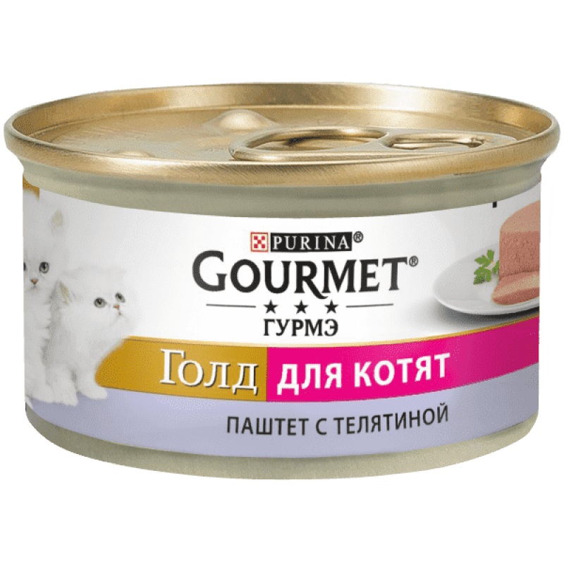 Gourmet Консервы Паштет для котят Gourmet Gold Телятина 123568721235818412439974, 0,085 кг 