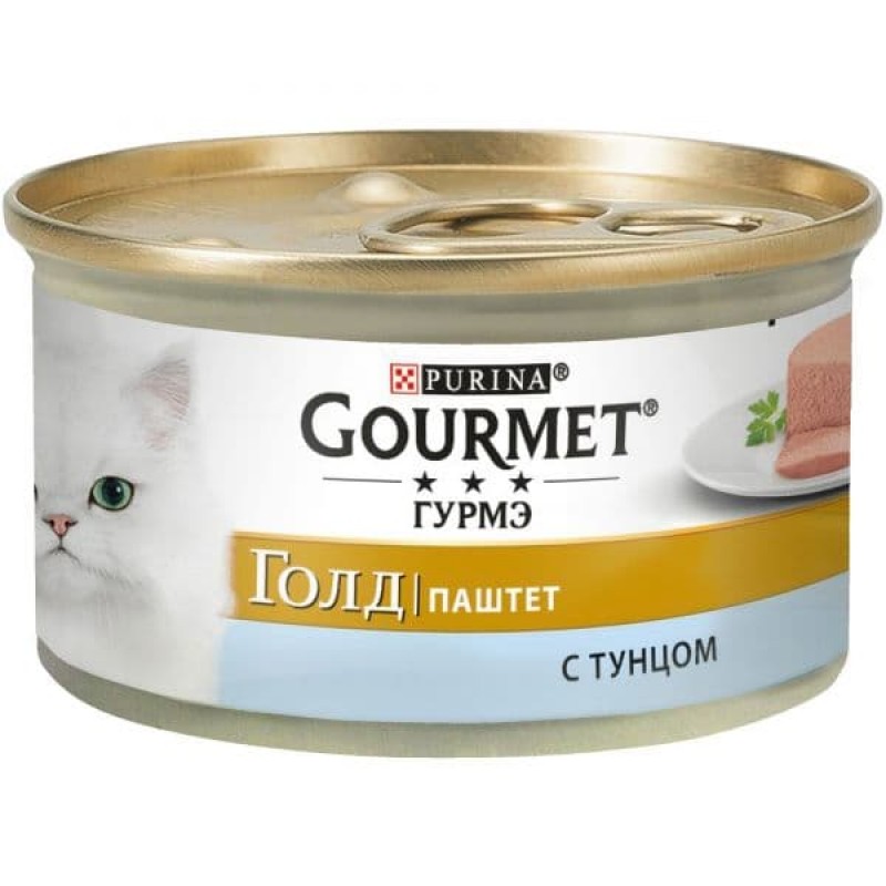 Gourmet Консервы Паштет Gourmet Gold с тунцом для кошек - 12032393123181301230704912439980 | Gold Mousse with Tuna, 0,085 кг 