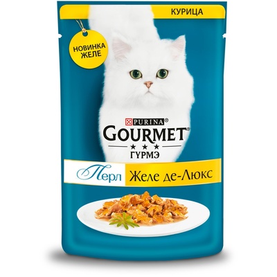 Gourmet Паучи для кошек Желе Де-Люкс с курицей (Gourmet Perl) 1242508112439742 | Gourmet Perl, 0,075 кг 