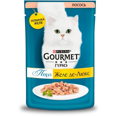 Gourmet Паучи для кошек Желе Де-Люкс с лососем (Gourmet Perl) 124250731243976012486927 0,075 кг 41527, 7300100786