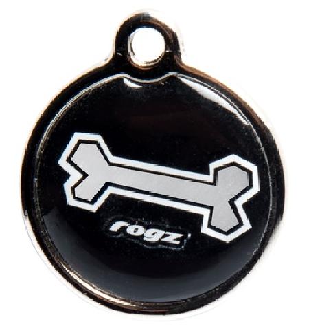 Rogz ВИА Адресник металлический большой Черная косточка (METAL ID TAG LARGE) IDM31CB 0,025 кг 48007