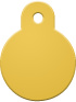 Адресник ВИА Адресник Круг малый желтый 21*28мм алюминий (7326-07) 0,001 кг 14430
