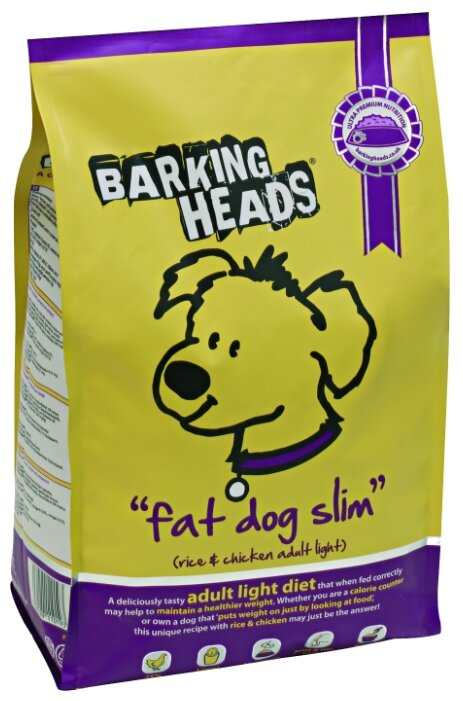 Barking Heads (снят с производства) Консервы для Собак с избыточным весом с Курицей Худеющий толстячок (Fat dog slim), 0,4 кг, 45204