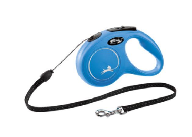 flexi Рулетка-трос для собак до 12кг 8м голубая (New Classic S cord blue) 0,220 кг 19244.син