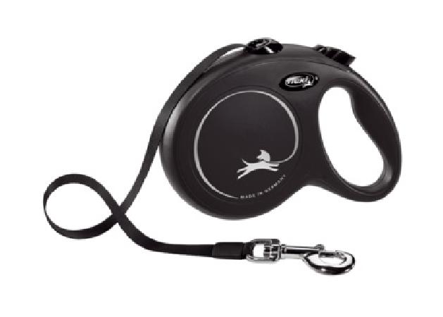 flexi Рулетка-ремень для собак до 12кг 3м черная (New Classic XS tape 3m black) 0,110 кг 19246.черн