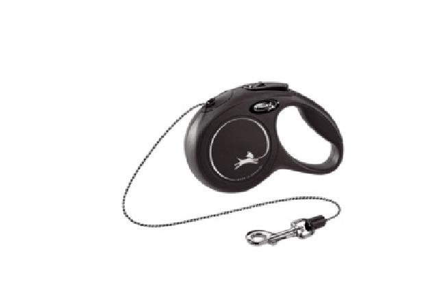 flexi Рулетка-трос для собак до 8кг 3м черная (New Classic XS cord black) 0,100 кг 19241.черн