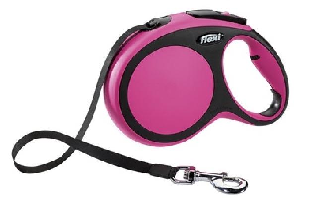 flexi ВИА Рулетка-ремень для собак до 50кг, 8м, розовая (New Comfort L Tape 8 m, pink), 0,510 кг, 10856.роз