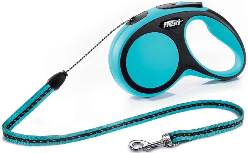flexi ВИА Рулетка-трос для собак до 12кг, 5м, голубая (New Comfort S Cord 5 m, blue), 0,160 кг, 10848.син