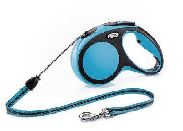 flexi ВИА Рулетка-трос для собак до 20кг, 5м, голубая (New Comfort M Cord 5 m, blue) , 0,230 кг, 10850.син