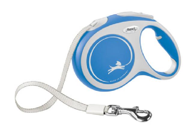 flexi Рулетка-ремень для собак до 25кг 5м синяя (New Comfort M Tape 5m blue) CF20T5.251.BL.20 0,301 кг 44731
