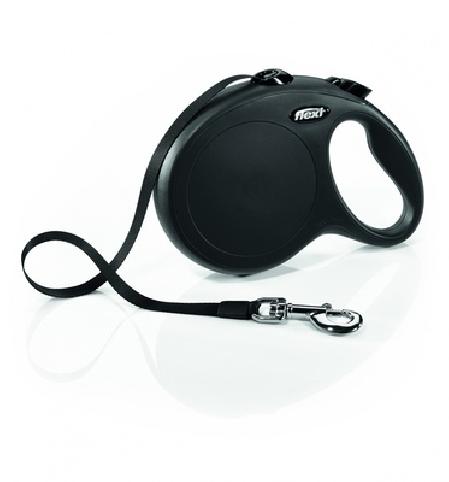 flexi Рулетка-ремень для собак до 50кг 8м черная (New Classic L Tape 8 m black) 0,600 кг 10857.черн