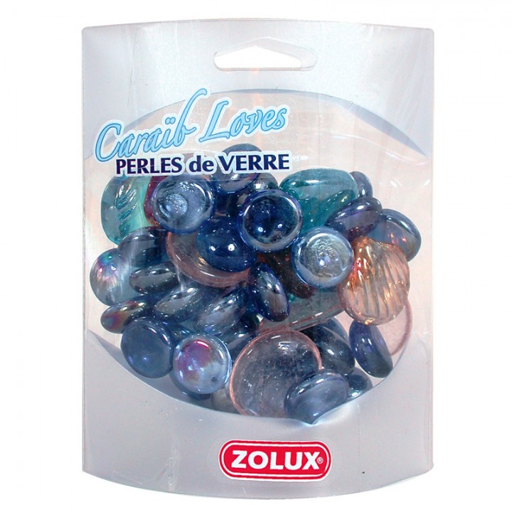 Золюкс Украшения для аквариума стеклянные Карибская любовь (фиолетовый, микс), 430 г (348092)