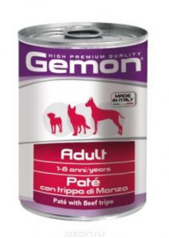 Gemon Dog консервы для собак паштет говяжий рубец 400г