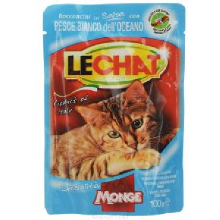 Lechat Pouch паучи для кошек с океанической рыбой 100г, 70001373