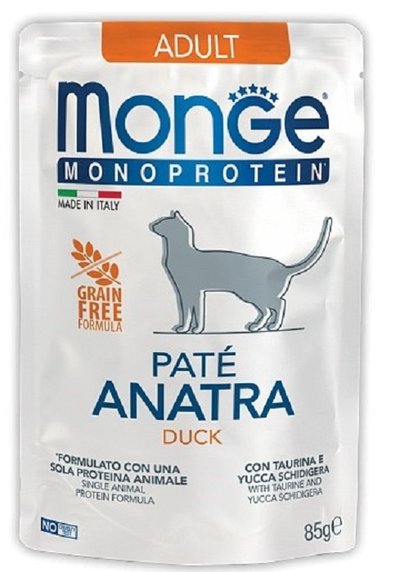 Monge Cat Monoprotein Pouch паучи для кошек утка 85г, 70013703