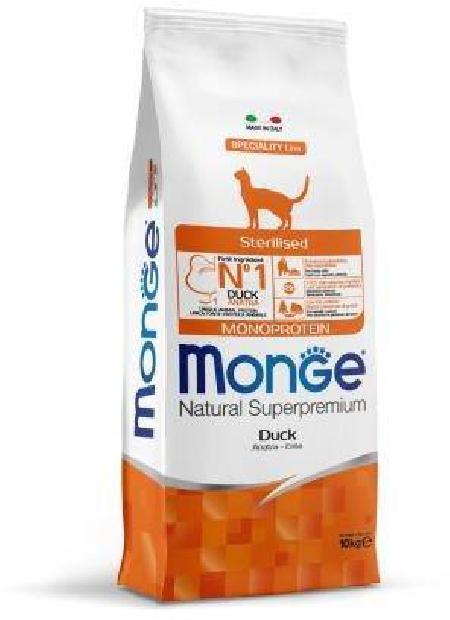 Monge Cat Monoprotein корм для стерилизованных взрослых кошек всех пород, утка 10 кг, 6100100816