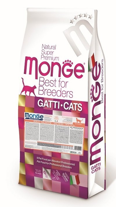 Monge PFB Cat Monoprotein корм с лососем для взрослых кошек 10 кг, 70005142
