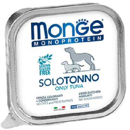 Monge Dog Monoprotein Solo влажный корм для собак всех пород и возрастов, из тунца 150 гр, 3000100817