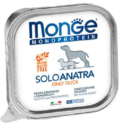 Monge Dog Monoprotein Solo влажный корм для собак всех пород и возрастов, утка 150 гр, 3200100817
