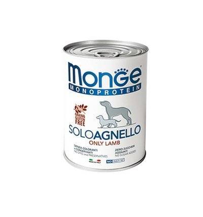 Monge Dog Monoprotein Solo влажный корм для собак всех пород и возрастов, ягненок 400 гр, 3400100817