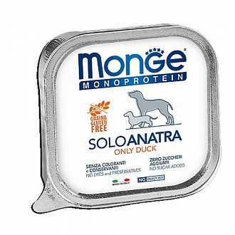 Monge Dog Monoprotein Solo консервы для собак паштет из утки 400г