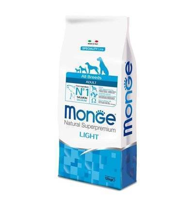 Monge Speciality Line корм для собак всех пород, низкокалорийный, лосось с рисом 12 кг, 4200100818
