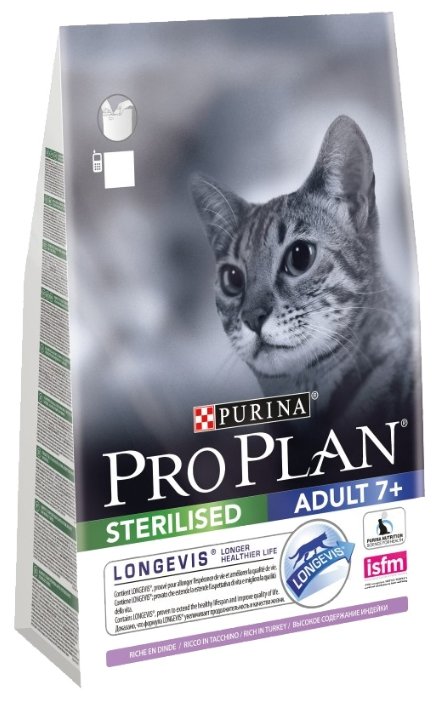 Pro Plan корм для пожилых стерилизованных кошек всех пород, индейка 3 кг