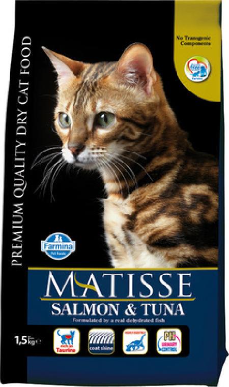 FARMINA Сухой корм для кошек Matisse лосось с тунцом 7142 1,500 кг 39065
