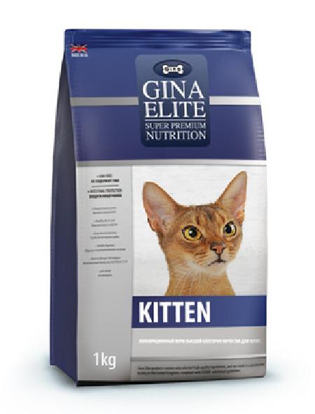 Gina ВИА Полнорационный корм для котят(Elite Kitten) 4607166426208, 1,000 кг, 2000100836