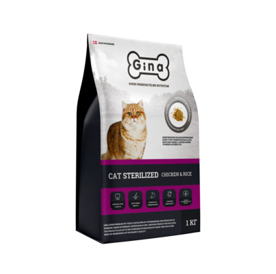 GINA Cat Sterilized Chiken&Rice 18 кг, 