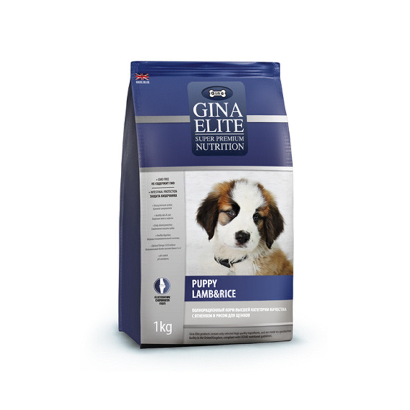 GINA Корм для щенков    Puppy Elite Lamb&Rice (Великобритания)  1 кг 