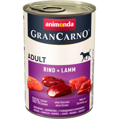 Animonda Консервы для собак Gran Carno с говядиной и ягненком (Original Adult) 00182733 | Gran Carno Original Adult, 0,4 кг, 48947, 2900100846