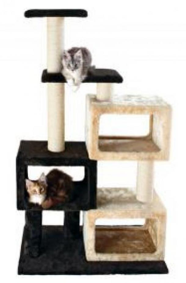 Когтеточка-дом для кошки Бартоло, 130 см, сизаль/плюш, беж./коричн.