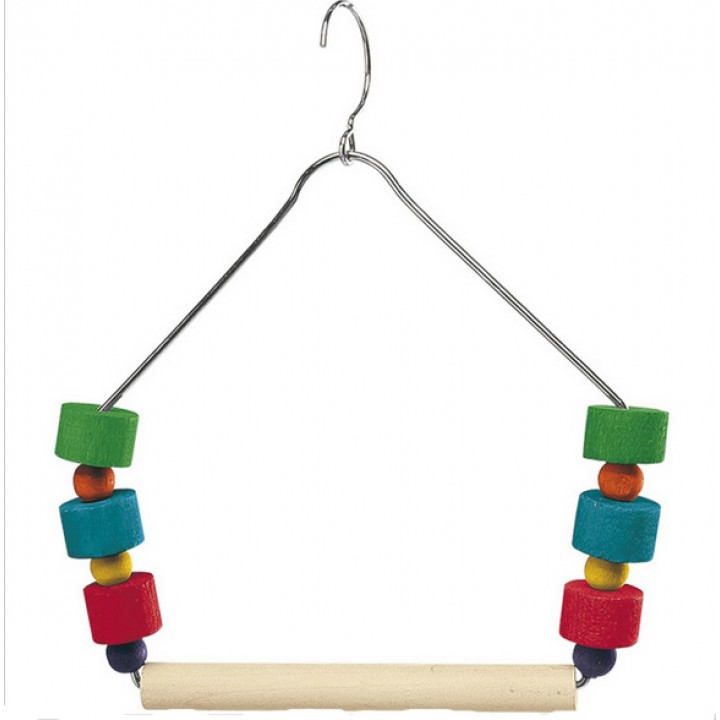 Ferplast Качели игрушка-трапеция для птиц, дерево, цветной 13,8x15,6 см