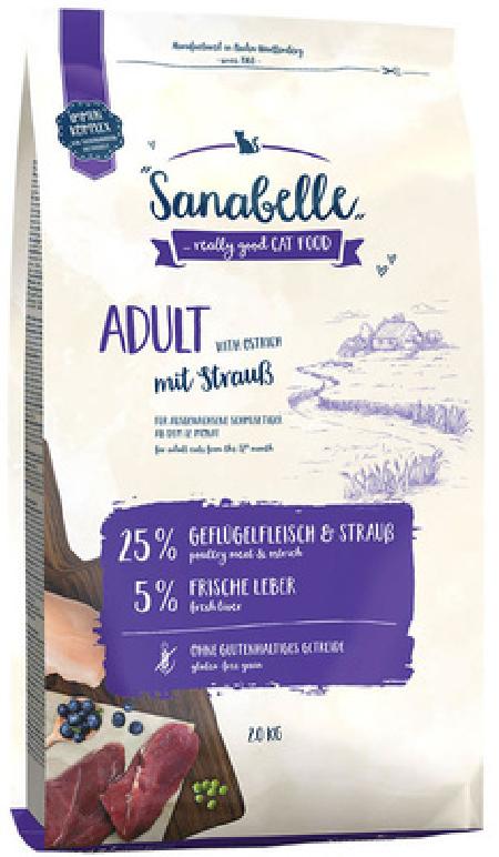 Sanabelle Сухой корм для кошек со страусом Adult 83310010, 10,000 кг