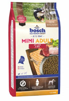 Bosch Бош 13031 Mini Adult сухой для собак мелких пород Ягненок/Рис 1кг, 28532