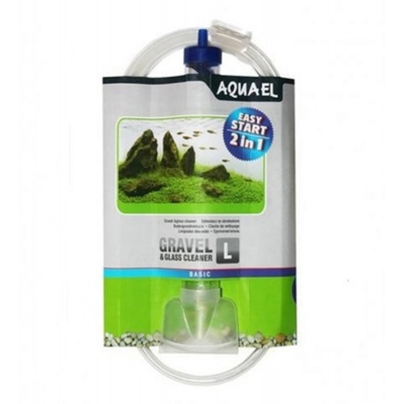 Грунтоочиститель AQUAEL GRAVEL & GLASS CLEANER L (33 см), со скребком