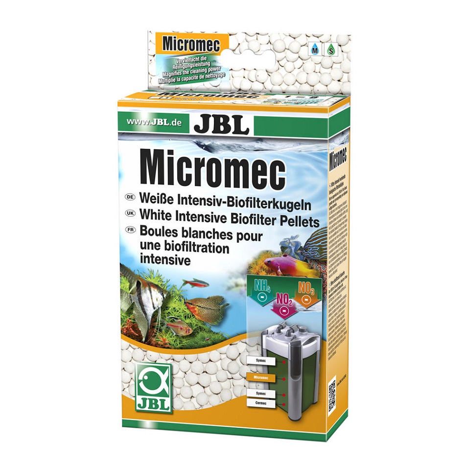 282.6254800    JBL Micromec - Наполнитель д/биофильтрации, шарики из спеченного стекла, 650 г на 200, 282.6254800