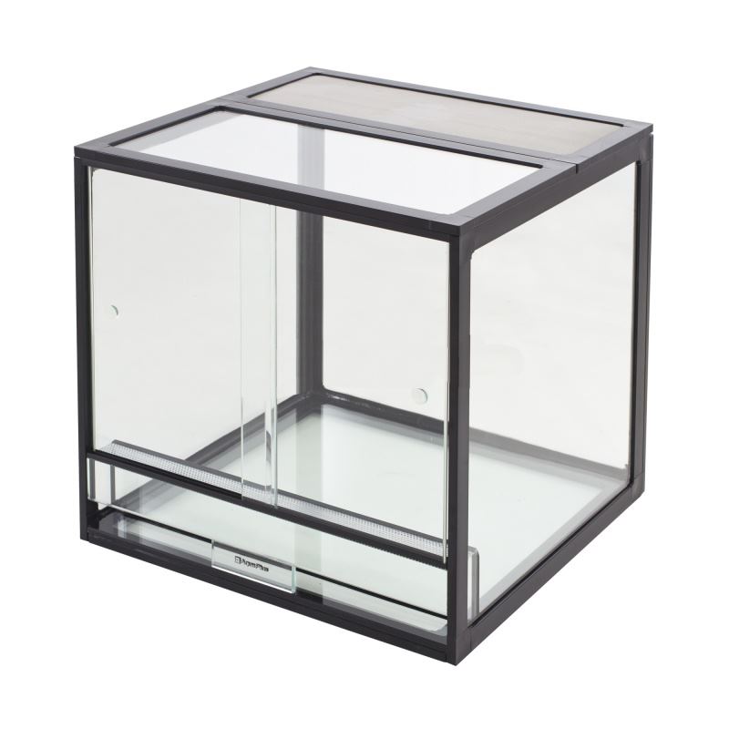 Террариум профильный AquaPlus PROFI 90 (45х45х45 см) стекло: стенки 5 мм, дно 8 мм, черный