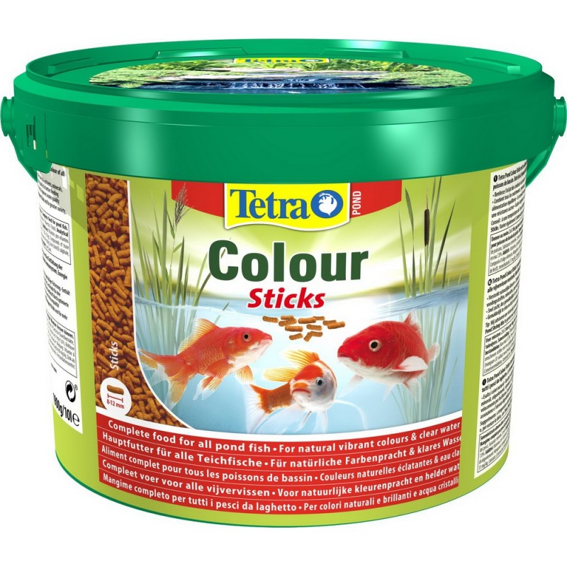 Корм для прудовых рыб Tetra Pond Colour Sticks 10 л, палочки для усиления окраса