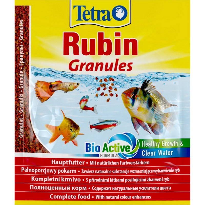 Tetra (корма) Корм усиливающий окраску рыб гранулы Rubin Granules 193765 0,015 кг 36407