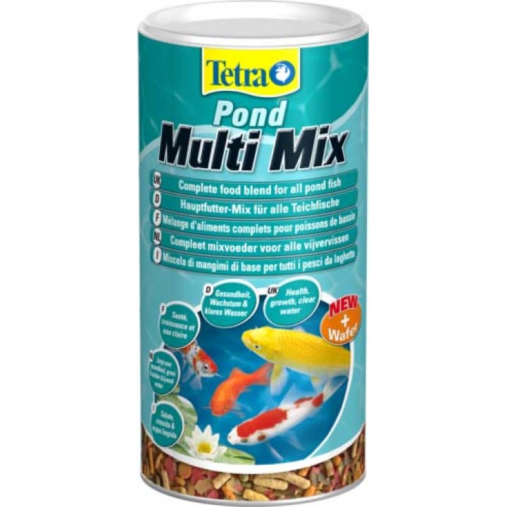 Tetra Pond MultiMix корм для пруд.рыб (гранулы, хлопья, таблетки, гаммарус) 1 л, 1500100946