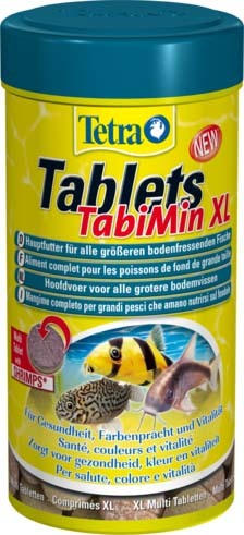 TetraTabletsTabiMin XL корм для всех видов донных рыб в виде крупных двухцветных таблеток 133 таб., 210011