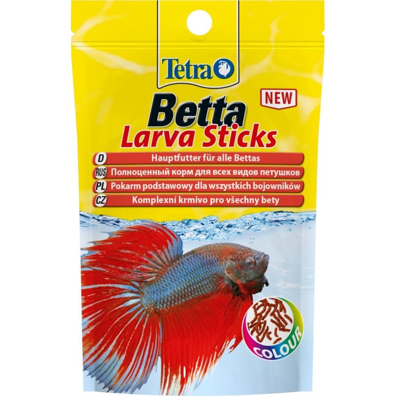 Tetra (корма) Корм для бойцовых рыб и других видов лабиринтовых, имитация мотыля Tetra Betta Larva Sticks 259317 | Betta Larva Sticks, 0,005 кг, 44830